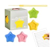 Gommes en forme d'étoile | Ensemble de 4 pièces avec cordon - Gommes Cadeaux de fête | pour étudiants, , enseignants, artistes, dessinateurs, salle de xamen, studio, devoirs, bureau