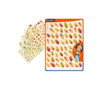 Gommette fantaisie cleopatre feuilles arbres printemps/automne 4 motifs 1438 gommettes pochette de 24