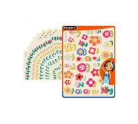 Gommette fantaisie cleopatre fleurs 6 motifs 720 gommettes pochette de 24 planches a5