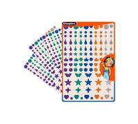 Gommette holographique cleopatre 6 formes 5 coloris assortis pochette de 1150 gommettes