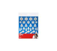 Gommette noël apli agipa coloris argent fond bleu pochette 68 unités
