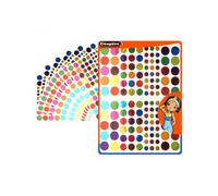 Gommette ronde cleopatre metallisee a5 7 coloris assortis 3 tailles assorties 9/14/18mm 744 gommettes