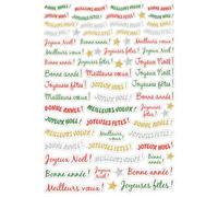Gommettes 134 pièces bonne année joyeux noël meilleurs vœux célébrations fin année stickers autocollants
