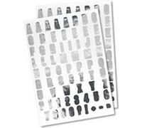Gommettes Alphabet Argenté 134 stickers lettres ARGENT G