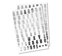 Gommettes Alphabet argenté brillant 134 pièces stickers lettres autocollants enfants scrapbooking