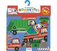Gommettes bébé dès 18 mois - 50 grandes gommettes autocollantes Les Camions - Faciles à décoller et à coller, activité créative et éducative pour les tout-petits
