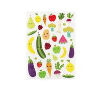 Gommettes - CTOP - Fruits et Légumes - 64 autocollants - Multicolore - 1 à 8,7 cm