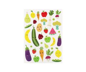 Gommettes - CTOP - Fruits et Légumes - 64 autocollants - Multicolore - 1 à 8,7 cm