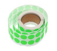 Gommettes Fluorescentes Rondes Vertes, Papier Autocollant Décoratif | Faciles à Décoller, Adhésives, pour Scrapbooking et Fêtes, Format Pratique en Rouleau