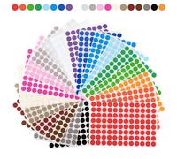Gommettes Rondes Gommettes Autocollantes 1920 Pcs 15mm Gommette Couleur Codage Étiquettes Pastille Couleur Autocollante pour Fournitures de Bureau Famille École Calendriers, 20 Couleurs