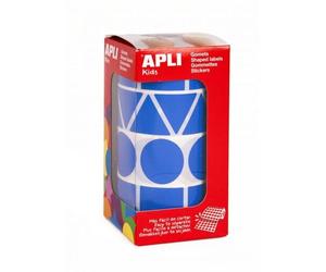 Gommettes Rouleau Formes Géométrique 27 Mm Bleu X 1 357 - Apli Agipa