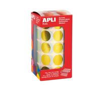 Gommettes Rouleau - Rond Ø 20 Mm - Jaune Métal. X 1770 - Apli Agipa