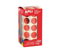 Gommettes Rouleau - Rond Ø 20 Mm - Rouge Métal. X 1770 - Apli Agipa