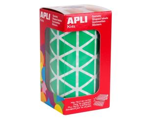 Gommettes Rouleau Triangle 20 Mm Vert X 2 832 - Apli Agipa