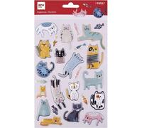 Gommettes - Stickers - Animaux - Chats Rigolos - 25 Pièces - Apli Kids