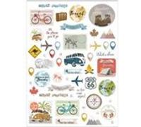 Gommettes voyages fantaisie stickers 100 autocollants loisirs créatif enfants marque C TOP MULTICOLORE G