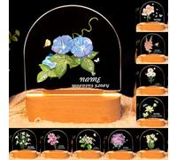 GOMOVING Veilleuse Bébé Personnalisé avec Prénom & Date, Cadeau de Baptême Pour Bebe Naissance Garçon et Fille Cadeaux Nouveau-Né pour Fille, Lampe Bebe Personnalisé, Cadeau de Noël