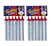 GomoX - 12 Bougies Fontaines des Glaces - Bougies d'ambiance Fontaine d'artifice pour gâteau d'anniversaire - Catégorie F1 (12c - 12 Cm)