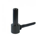 Gond à vis bois en acier zingué noir - pivot 16 mm - longueur 75 mm TORBEL