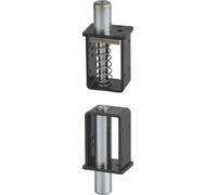 Gond Rapido, goupille acier Ø16mm, gâche en acier inoxidable, zingage noir - THIRARD