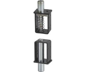 Gond Rapido, goupille acier Ø16mm, gâche en acier inoxidable, zingage noir - THIRARD