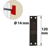 Gond sur platine acier prépeint, H.120x Diam.14 mm G