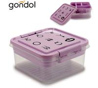 GONDOL Boîte de bijoux en plastique avec fermeture Transparente-Morado