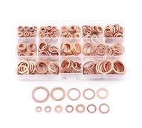 Gonetre Jeu de Rondelles Plates en Cuivre, 280 Pièces, 12 Tailles, avec Boîte, pour Vis, Boulons, Attaches, écrous