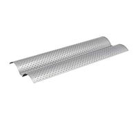 Gonetre Plaque de Cuisson à Baguette, Poêle Antiadhésive à 2 Fentes en | Grille à Chaleur Uniforme Renforcée en Acier Inoxydable, 14,96 X 6,37 Pouces, Cuisson des Sandwichs et du Pain