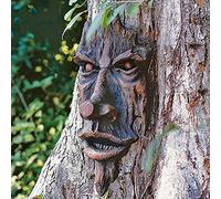 Gonetre Sculpture d'arbre Face Arbre Décoration Arbre Hugger Yard Art pour Jardin Décor Extérieur Statue de Résine 24,6 Cm de Large 14,1 Cm de Profondeur 6 Cm de Haut (Visage d'arbre W43)
