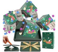 gonflable de Noël - cadeau pliante surprise explosive | Coffret cadeau de luxe en espèces pour anniversaires, anniversaires, Saint-Valentin | Pour la salle de classe, le bureau, les fêtes