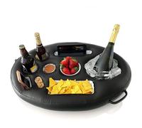 Gonflable Porte Gobelet Piscine, Bar Flottant Piscine 9 Trous, 2 en 1 Grand Plateau Piscine 75X50 Porte-Gobelet Flottant QIEDOVIEY