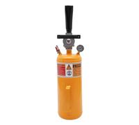 Gonfleur de pneu à air, 8 l, avec manomètre, gonfleur de pneu, gonfleur de siège de pneu pour motos, véhicules électriques, 16 x 50 cm, 0,6-0,8 Mpa (jaune)