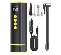 Gonfleur de pneu électrique 150 PSI | Pompe à air portable pour voiture, vélo, moto, camion et ballons de sport - Gonflage rapide et pratique
