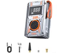 Gonfleur de pneu portable en cuivre avec moteur d'arrêt automatique | Débit d'air de 20 l/min, 4000 mAh pour batterie, double mode sans fil/filaire, pour un gonflage rapide de 0 à 2,5 bar