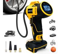Gonfleur de pneu portable pour batterie DeWalt 18 V 20 V MAX | Pompe à air sans fil 160 psi, alimentée par batterie, avec câble 12 V, manomètre numérique, pour voiture, moto