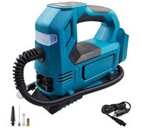 Gonfleur de pneu portable sans fil avec manomètre numérique, arrêt automatique, gonfleur de moteur sans balais, compatible 18 V 20 V, pneu robuste (A)