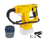 Gonfleur de pneu sans fil DeWalt 18 V (sans batterie), compresseur d'air portable avec manomètre numérique et lumière LED, 120 PSI max