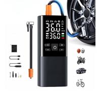 Gonfleur Pneu Voiture Sans Fil, 6000mAh, Compresseur à Air Portatif 150psi, Double Écran LCD, avec Éclairage, Arrêt intelligent