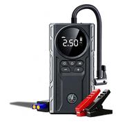 Gonfleur Pneus sans Fil, Compresseur Air Portatif, Démarrage Auto Multifonction 1800A, Pompe à Air pour Voiture, avec lampe LED