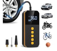 Gonfleur Pneus sans Fil, Pompe Pneumatique Électrique, Pompe à Air Rechargeable, Compresseur à Air Portatif avec Écran LCD