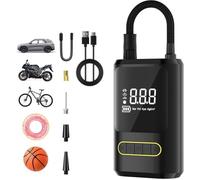 Gonfleur Pneus Voiture, 12V Compresseur Voiture avec Lumière LED, Batterie 4000mAh 150PSI Gonfleur Pneus Voiture Sans Fil,