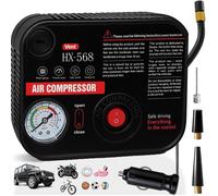 Gonfleur Pneus Voiture Portable, Compresseur à Air Portatif 150PSI avec Jauge de Pression des Pneus Pompe à Air électrique Rapide