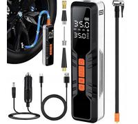 Gonfleur Pneus Voiture Sans Fil 6000mah-Mini Compresseur à Air Portatif 150PSI 12V-Lumière LED-pour Voiture,Moto,Vélo,Ballon