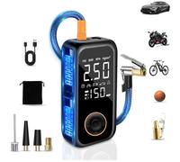 Gonfleur Pneus Voiture Sans Fil,8000mAh Mini Compresseur à Air Portatif,150PSI Pompe a Velo Electrique avec écran LCD numérique et