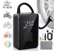 Gonfleur Pneus Voiture sans Fil, Compresseur à Air Portatif 150 PSI (10,3 Bar), Inflation Rapide, 4500mAh, Arrêt intelligent