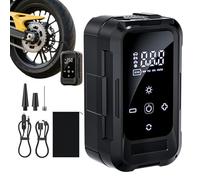 Gonfleur pour pneus de voiture | Pompe électrique avec arrêt automatique et affichage numérique pour véhicules, maison, voyage, garage, moto