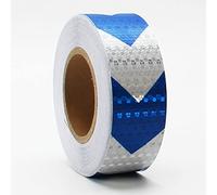 GONMPJZR Ruban d'avertissement de danger, sécurité réfléchissante multicolore 5 cm par 25 m(Blue/White)