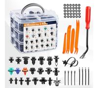 GOOACC Assortiment de 680 clips de fixation et fixations automatiques 22 tailles les plus populaires Rivets en nylon pour gardeboue avec 10 attaches de câble et extracteur de fixations pour