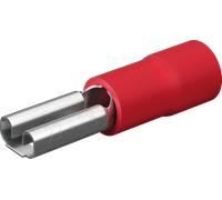 GOOBAY 17000 - Douille fiche plate, largeur : 2,8 mm, rouge, 100 pièces